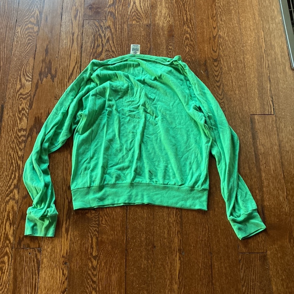 Pink VS Green Long Sleeve Lounge Top SIZE M - Picture 5 of 5